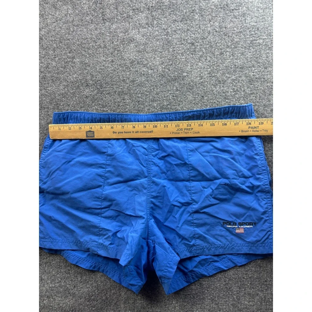 Polo Sport Swim Trunks Mens Size Medium Blue Vintage Nylon Mesh Lined Shorts